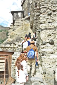 Tourists visit the historic Altit Fort, an architectural marvel dating back more than 1,100 years, in Altit town, Hunza Valley. The centuries-old heritage site, carefully preserved by local authorities, attracts both domestic and international visitors.