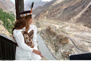 Tourists visit the historic Altit Fort, an architectural marvel dating back more than 1,100 years, in Altit town, Hunza Valley. The centuries-old heritage site, carefully preserved by local authorities, attracts both domestic and international visitors.