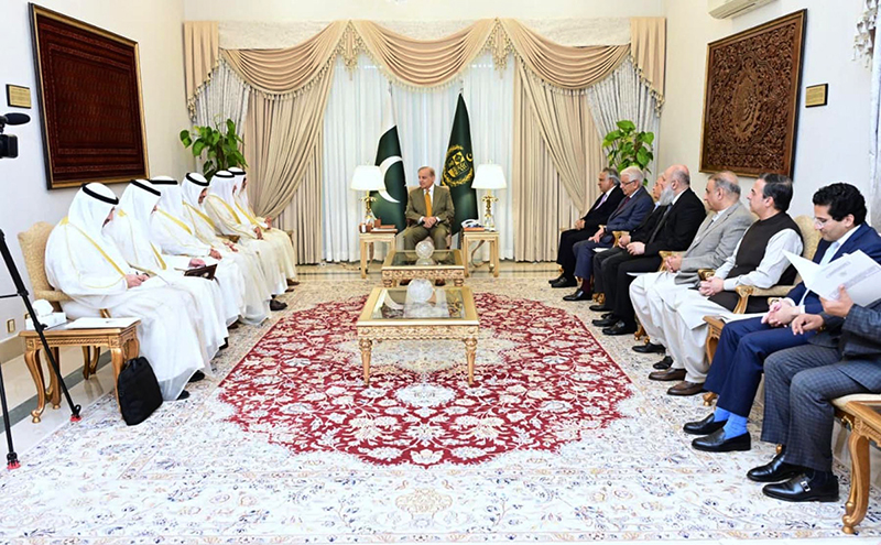 Minister of Foreign Affairs of the State of Kuwait, Sheikh Jarrah Jaber Al-Ahmad Al-Sabah, calls on Prime Minister Muhammad Shehbaz Sharif