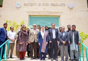 First Lady and MNA Bibi Asifa Bhutto Zardari visits Spencer Eye Hospital in Lyari to review healthcare facilities and interact with patients and medical staff
