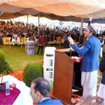 Chairman Pakistan People’s Party, Bilawal Bhutto Zardari addressing During the oath-taking ceremony of the newly elected Chief Minister of Gilgit-Baltistan