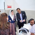 First Lady and MNA Bibi Asifa Bhutto Zardari inspects healthcare facilities during her visit to Spencer Eye Hospital in Lyari