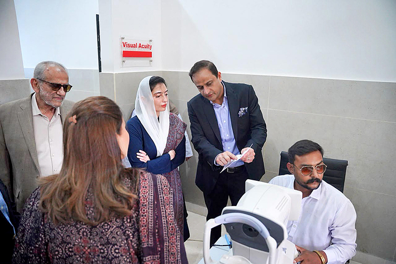 First Lady and MNA Bibi Asifa Bhutto Zardari inspects healthcare facilities during her visit to Spencer Eye Hospital in Lyari