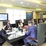 Federal Minister for Finance and Revenue, Senator Muhammad Aurangzeb, chairing a meeting at the Securities and Exchange Commission of Pakistan (SECP) Headquarters, to review the Commission’s performance and ongoing regulatory reform initiatives