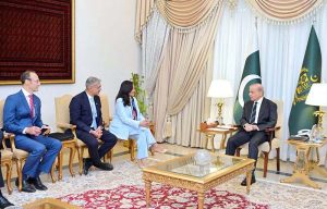 H.E. Ms. Anita Anand, Foreign Minister of Canada calls on Prime Minister Muhammad Shehbaz Sharif.