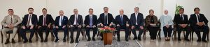 The Hon'ble Chief Justice of Pakistan, Mr. Justice Yahya Afridi, in a group photo with a delegation of the Istanbul Bar Association at the Supreme Court of Pakistan.