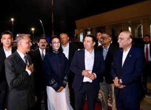 President Asif Ali Zardari departs from Manas International Airport for Pakistan after concluding his official visit to the Kyrgyz Republic. Marlen Mamataliyev, Speaker of the Kyrgyz Parliament, saw off the President at the airport.