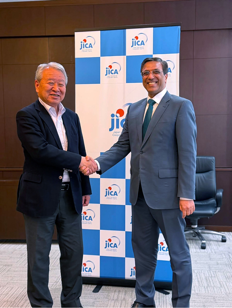 Ambassador of Pakistan to Japan, Abdul Hameed, meets with Dr. Akihiko Tanaka, President of the Japan International Cooperation Agency (JICA), in Tokyo