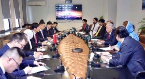 Federal Minister for National Food Security & Research Rana Tanveer Hussain chairs a meeting with a delegation of FAMSUN Group.