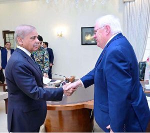 A delegation of Polio Oversight Board calls on Prime Minister Muhammad Shehbaz Sharif