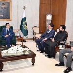Acting President Syed Yousuf Raza Gilani meets Sardar Ahmad Raza, educationist at Aiwan-e-Sadr