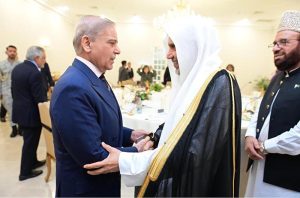 Secretary General of the Muslim World League (MWL), Sheikh Dr. Mohammad bi. Abdulkarim Al-Issa calls on Prime Minister Muhammad Shehbaz Sharif