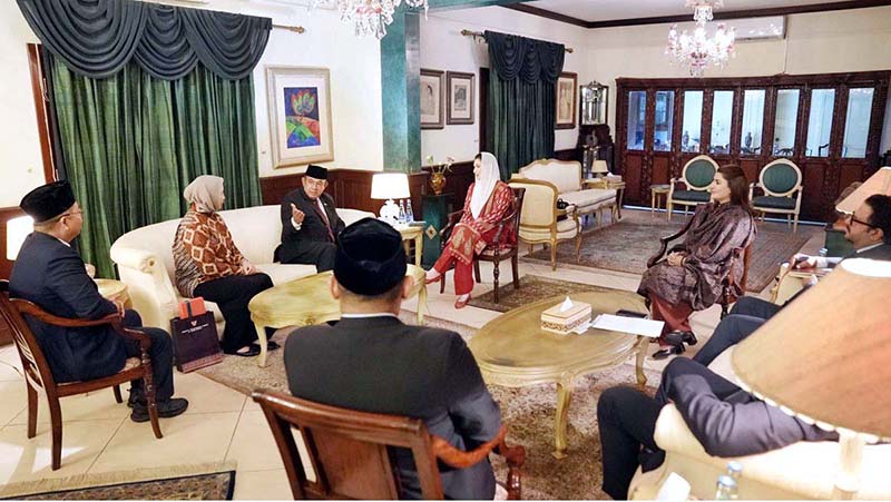 First Lady, Bibi Asifa Bhutto Zardari, MNA, in a meeting with the Ambassador of the Republic of Indonesia to Pakistan, Mr. Chandra Warsenanto Sukotjo, at Bilawal House