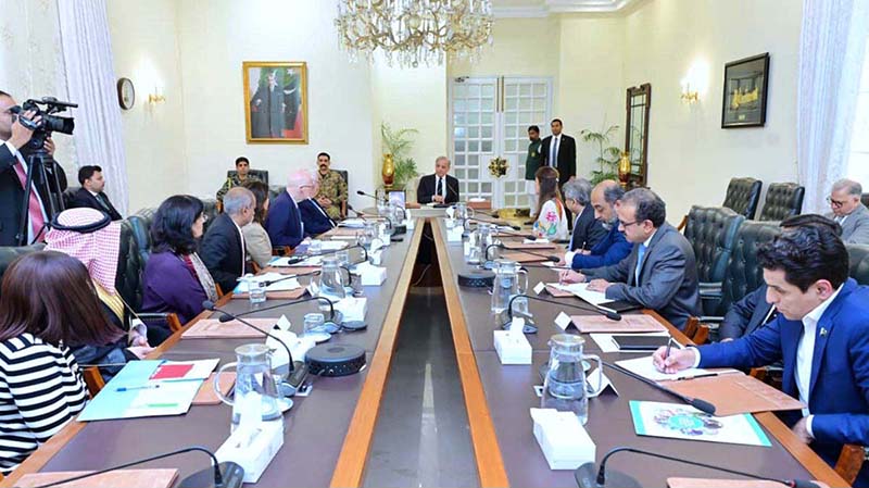 A delegation of Polio Oversight Board calls on Prime Minister Muhammad Shehbaz Sharif