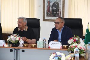 Federal Minister for National Food Security and Research Rana Tanveer Hussain addresses a meeting with the management of Pakistan Maroc Phosphore S.A. (PMP) during his visit to Jorf Lasfar, emphasizing the strategic importance of the Pakistan-Morocco fertilizer partnership for national food security