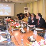 Federal Minister for Finance and Revenue, Senator Muhammad Aurangzeb, chairing the second meeting of the Committee on Genetically Modified (GM) Corn at the Finance Division in the federal capital