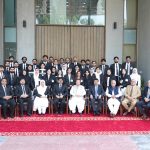 Chief Election Commissioner Sikandar Sultan Raja and ECP officials with the delegation of the Hyderabad High Court Bar Association during their study visit to the Election Commission Secretariat