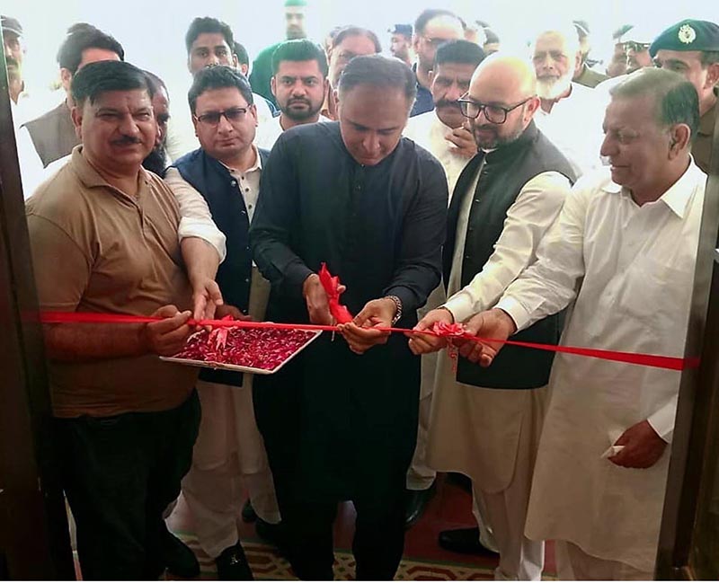 Minister of State for Finance and Railways, Bilal Azhar Kayani, inaugurating the historic Lajpat Rai Public Library following its extensive renovation and restoration