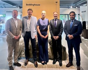 Ambassador Syed Haider Shah and Trade & Investment Counsellor Muhammad Shafiq Haider Virk met with Chief Executive Officer Ms. Henriëtte van Beynum at the head office of the Beddinghouse.