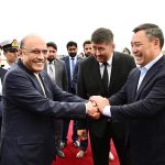 President Asif Ali Zardari being seen off by President of the Kyrgyz Republic Sadyr Japarov at Issyk-Kul International Airport at the conclusion of the latter’s official visit to Cholpon-Ata
