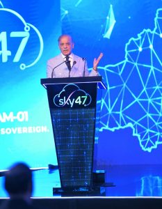 Prime Minister Muhammad Shehbaz Sharif addresses the inaugural ceremony of Sky47, Pakistan’s first purpose-built, AI-ready Tier III/IV data center and sovereign cloud platform.