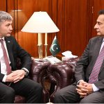 Ambassador of the Republic of Kazakhstan Mr. Yerzhan Kistafin called on Speaker National Assembly Sardar Ayaz Sadiq at Parliament House in the federal capital