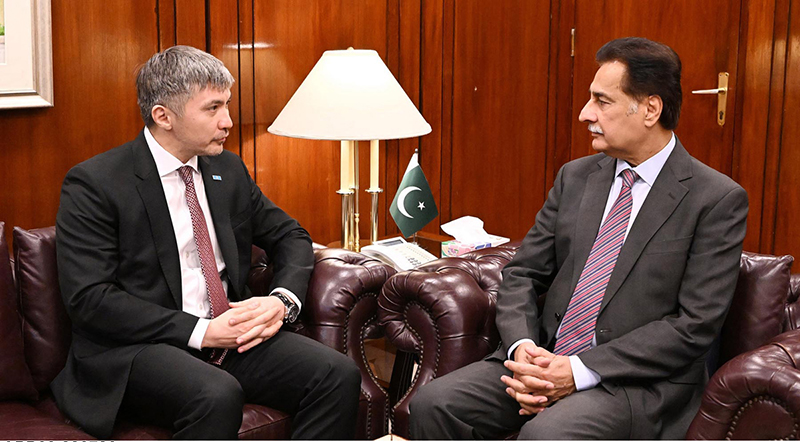 Ambassador of the Republic of Kazakhstan Mr. Yerzhan Kistafin called on Speaker National Assembly Sardar Ayaz Sadiq at Parliament House in the federal capital