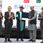Chairman Prime Minister's Youth Programme Rana Mashhood Ahmed Khan conferring Honorary Doctorate Degree to Ahmad Shafiq, Founder, President, and CEO of COTHM Pakistan & Global-UK during the "Conferral of Honorary Doctorate Degree Ceremony" at local hotel