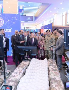 Prime Minister Muhammad Shehbaz Sharif and Chief of Army Staff and Chief of Defence Forces Field Marshall Syed Asim Munir visit stalls at exhibition in the Indus RAS Expo 2026