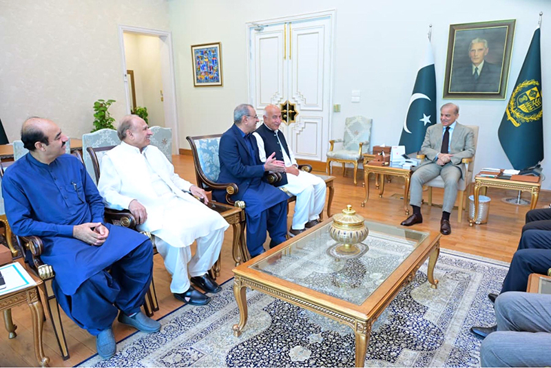 Former Chief Minister of Balochistan and Member of Balochistan Assembly Abdul Malik Baloch calls on Prime Minister Muhammad Shehbaz Sharif