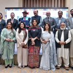 Group photo with Chairman Prime Minister's Youth Programme Rana Mashhood Ahmed Khan, Advisor to the Prime Minister on Tourism, Sardar Yasir Ilyas Khan and Aftab ur Rehman Rana, Managing Director Pakistan Tourism Development Corporation a "Conferral of Honorary Doctorate Degree Ceremony" at local hotel