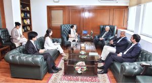 Federal Minister for National Food Security and Research, Rana Tanveer Hussain, meets Ms. Anita Hirsch, Representative and Country Director of the United Nations World Food Programme (WFP), to discuss cooperation on Pakistan's National Food Security Policy, nutrition, and sustainable food systems in the federal capital