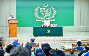 Prime Minister Muhammad Shehbaz Sharif addresses National Workshop on Balochistan.