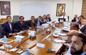 Adviser to the Prime Minister on Privatisation and Chairman Privatisation Commission, Muhammad Ali chairing the Privatisation Commission Board meeting held in the federal capital