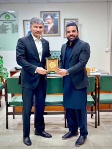 Minister of State for Law and Justice Barrister Aqeel Malik meets Yerzhan Kistafin, Ambassador of the Republic of Kazakhstan to Pakistan.