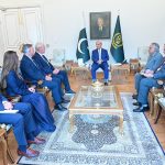 A delegation of the businessmen from the United States of America meet with Prime Minister Muhammad Shehbaz Sharif
