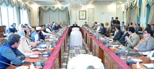 Prime Minister Muhammad Shehbaz Sharif chairs a meeting of the Federal Cabinet