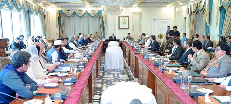 Prime Minister Muhammad Shehbaz Sharif chairs a meeting of the Federal Cabinet