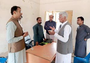 Regional head of the federal Ombudsman secretariat Ghulam Rasool Ahpan visit to BISP registration center.
