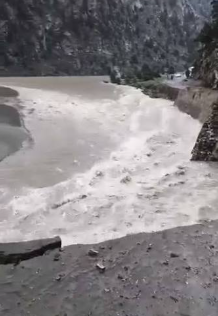 Floods cut off Astore district as torrential rains shut key valley road