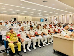 ITP holds road safety seminar for Pakistan Navy officers, drivers at Naval Headquarters