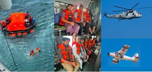 Pak Navy successfully rescues 20 crew members from sinking cargo dhow