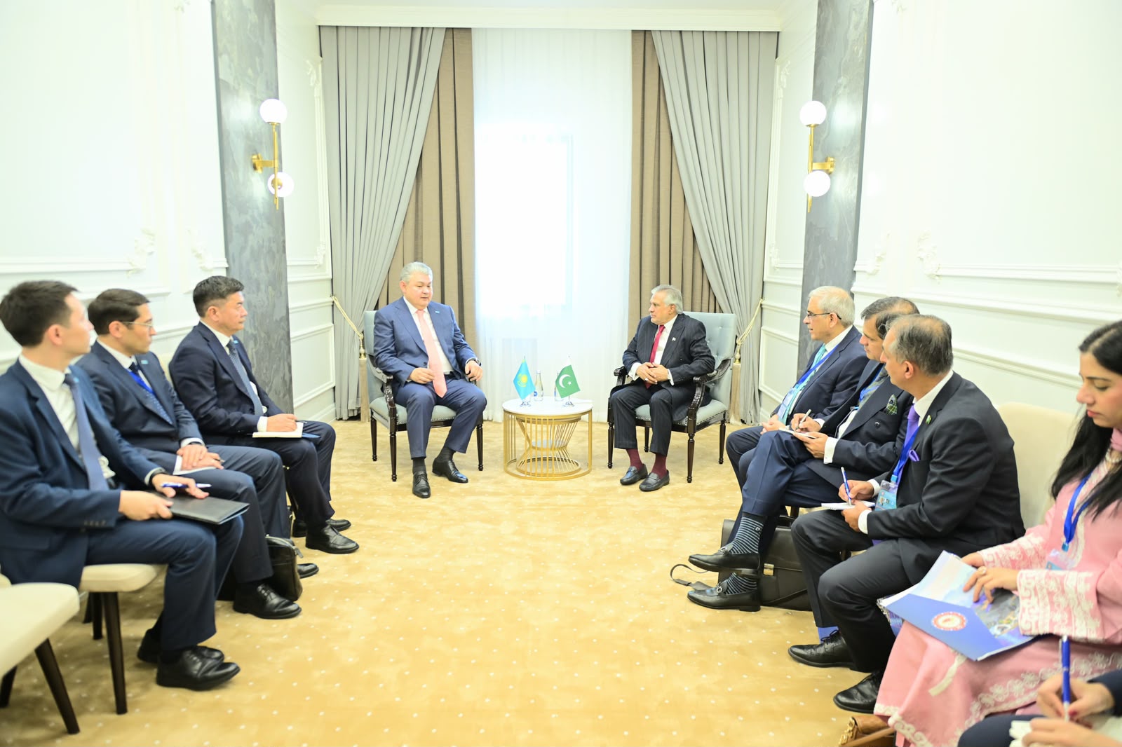 DPM/FM Dar, Kazakh counterpart agree to further strengthen cooperation in trade, investment, regional connectivity