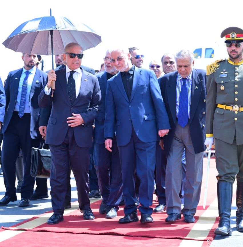 PM Shehbaz lands in Tehran to attend late Supreme Leader's funeral