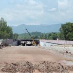 A view of the ongoing construction work on the Park Road underpass in the Federal Capital