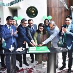 Federal Minister for Information Technology and Telecommunication Ms. Shaza Fatima Khawaja cuts cake to celebrate Independence Day at national CERT