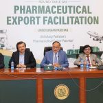 Federal Minister for Planning, Development and Special Initiatives Ahsan Iqbal chairs a roundtable conference with pharmaceutical industry experts and key stakeholders. Adviser to the Prime Minister for Industries and Production Division Haroon Akhtar Khan and Federal Minister for Health Syed Mustafa Kamal also attended the conference