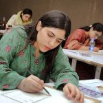 Students giving entry test 2026-27 for Various Art and Design Degree Programs at University of Art & Design and Heritage, Jamshoro