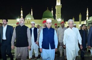 Prime Minister Muhammad Shehbaz Sharif visited Rauda e Rasool (SAW) in Masjid e Nabvi