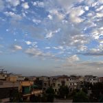 An attractive view of clouds hovering over the skies of Federal Capital during morning time
